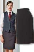 飲食店サービス制服　安くてお買得高品質スカート【黒】ストレッチでシワになりにくい