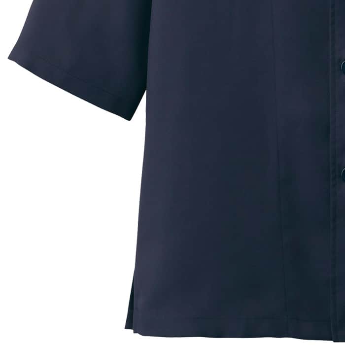 五分袖シングルコックシャツ【Unisex】5色　SS～5L　ストレッチ・制電・透け防止・防汚加工　スペック