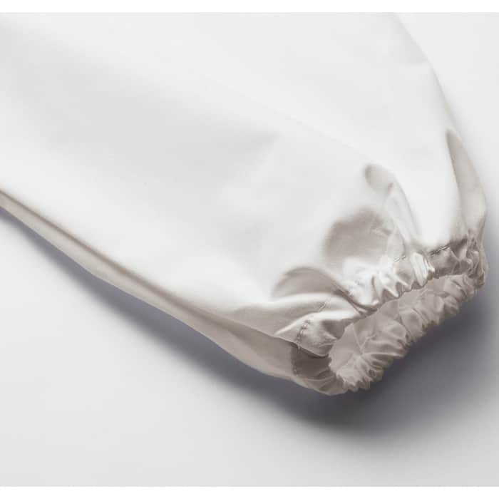 【男性用】衿付き・長袖　調理白衣　綿100%(カツラギ)　S～5L　スペック