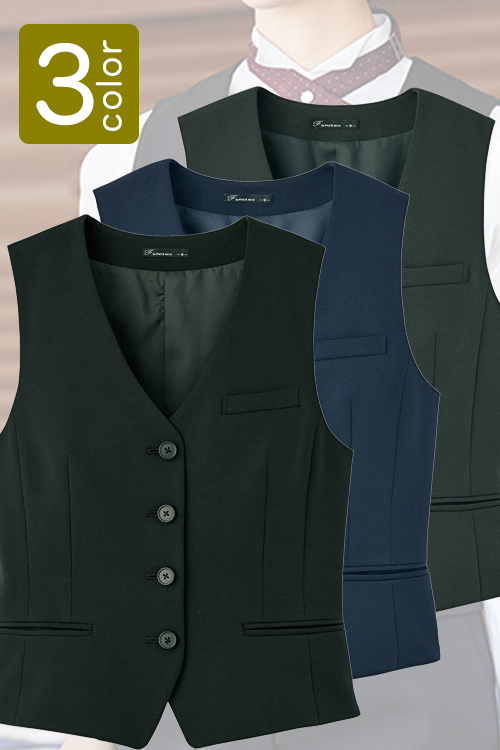 【飲食店販売店ホテル制服】高級仕様　フォーマルベスト(女性用)3色