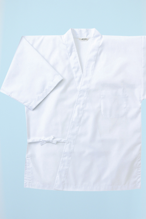 【販売終了24】形態安定★ジンベイ(白)【Men's】