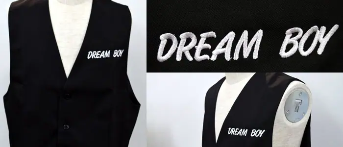 オリジナル制服製作実績 ネーム刺繍 /DREAMBOY様/飲食店サービス制服ユニフォームナイスユニ
