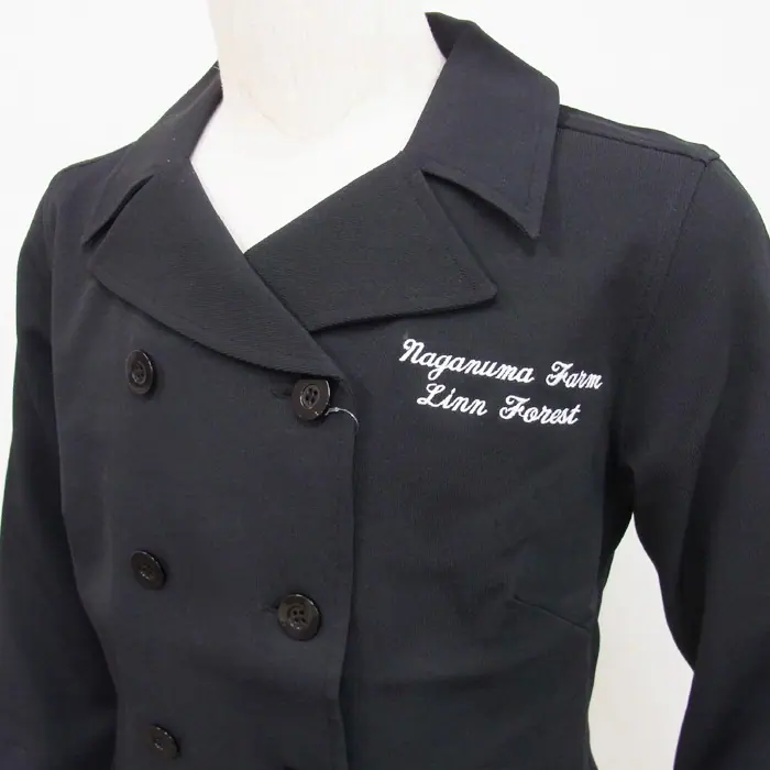 オリジナル制服製作実績 ネームゴ刺繍 /Naganuma Farm様/飲食店サービス制服ユニフォームナイスユニ