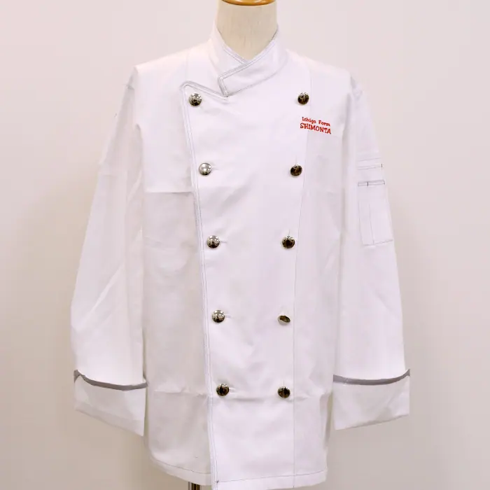 オリジナル制服製作実績 ネームゴ刺繍 /いちご農園Shimonta 様/飲食店サービス制服ユニフォームナイスユニ