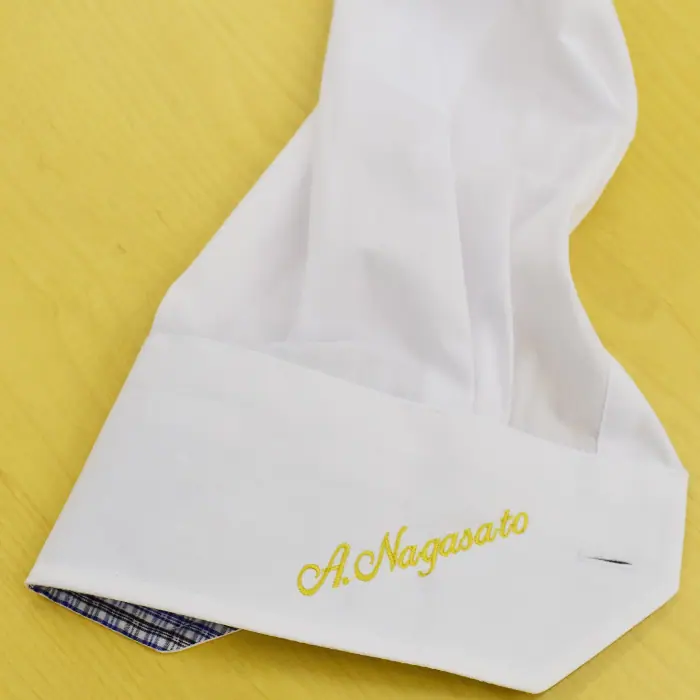 オリジナル制服製作実績 ネーム刺繍 /シーエーコーポレーション様/飲食店サービス制服ユニフォームナイスユニ