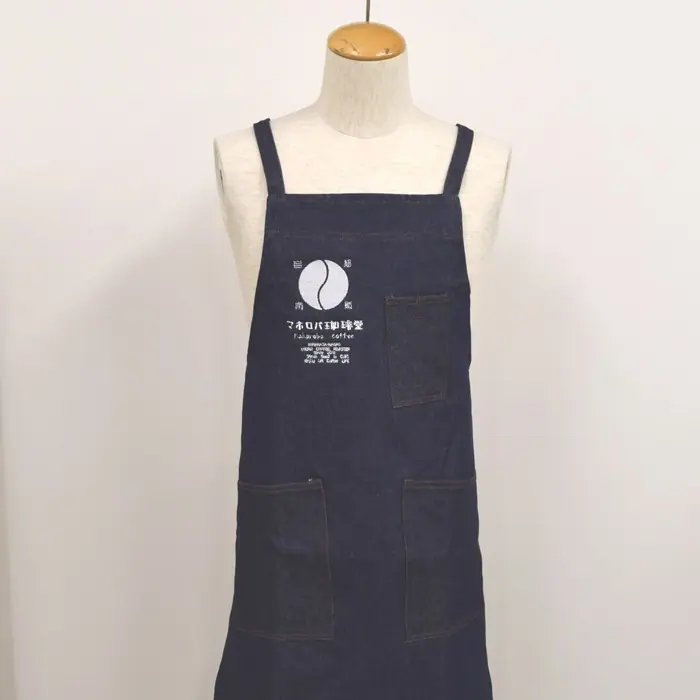 オリジナル制服製作実績 ロゴ刺繍 /マホロバ珈琲堂様/飲食店サービス制服ユニフォームナイスユニ