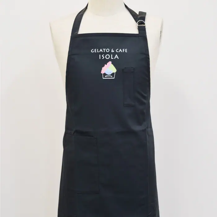 オリジナル制服製作実績 転写プリント /島ジェラート&カフェISOLA　様/飲食店サービス制服ユニフォームナイスユニ