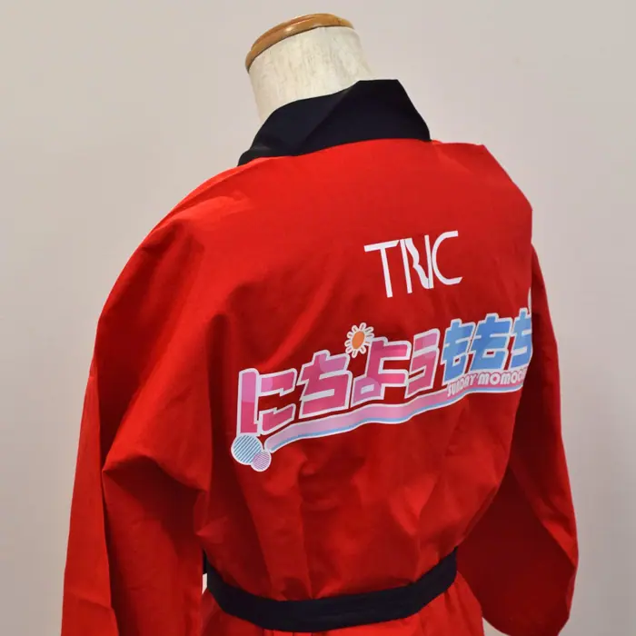 オリジナル制服製作実績 転写プリント /ＴＮＣ　毎日映画社様/飲食店サービス制服ユニフォームナイスユニ