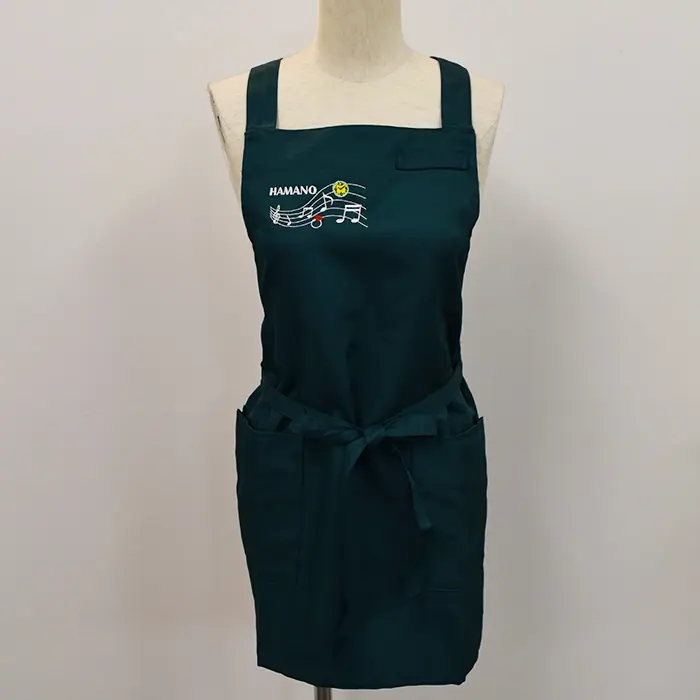 オリジナル制服製作実績 ロゴ刺繍 /浜野時計楽器店様/飲食店サービス制服ユニフォームナイスユニ