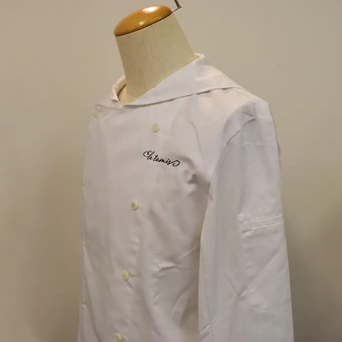 オリジナル制服製作実績 ロゴ刺繍 /letamis様/飲食店サービス制服ユニフォームナイスユニ
