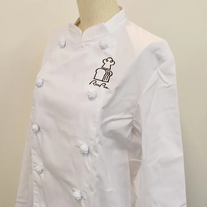 オリジナル制服製作実績 ロゴ刺繍 /20210228_RicoPan様/飲食店サービス制服ユニフォームナイスユニ