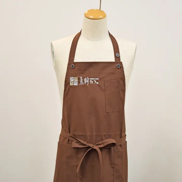 オリジナル制服製作実績 ロゴ刺繍 /鳥飼カフェ様/飲食店サービス制服ユニフォームナイスユニ