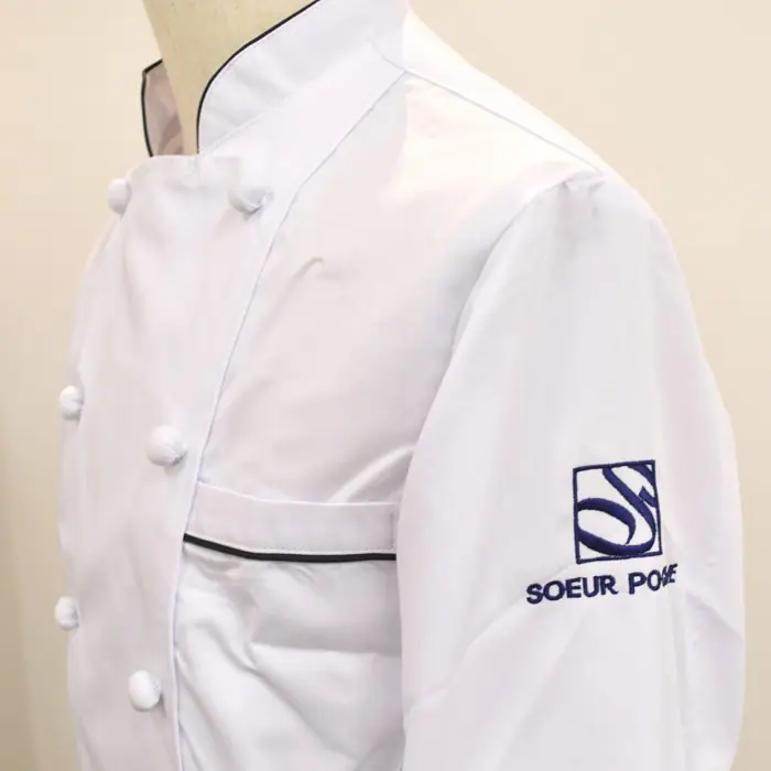 オリジナル制服製作実績 ロゴ刺繍 /スールポッシュ様/飲食店サービス制服ユニフォームナイスユニ