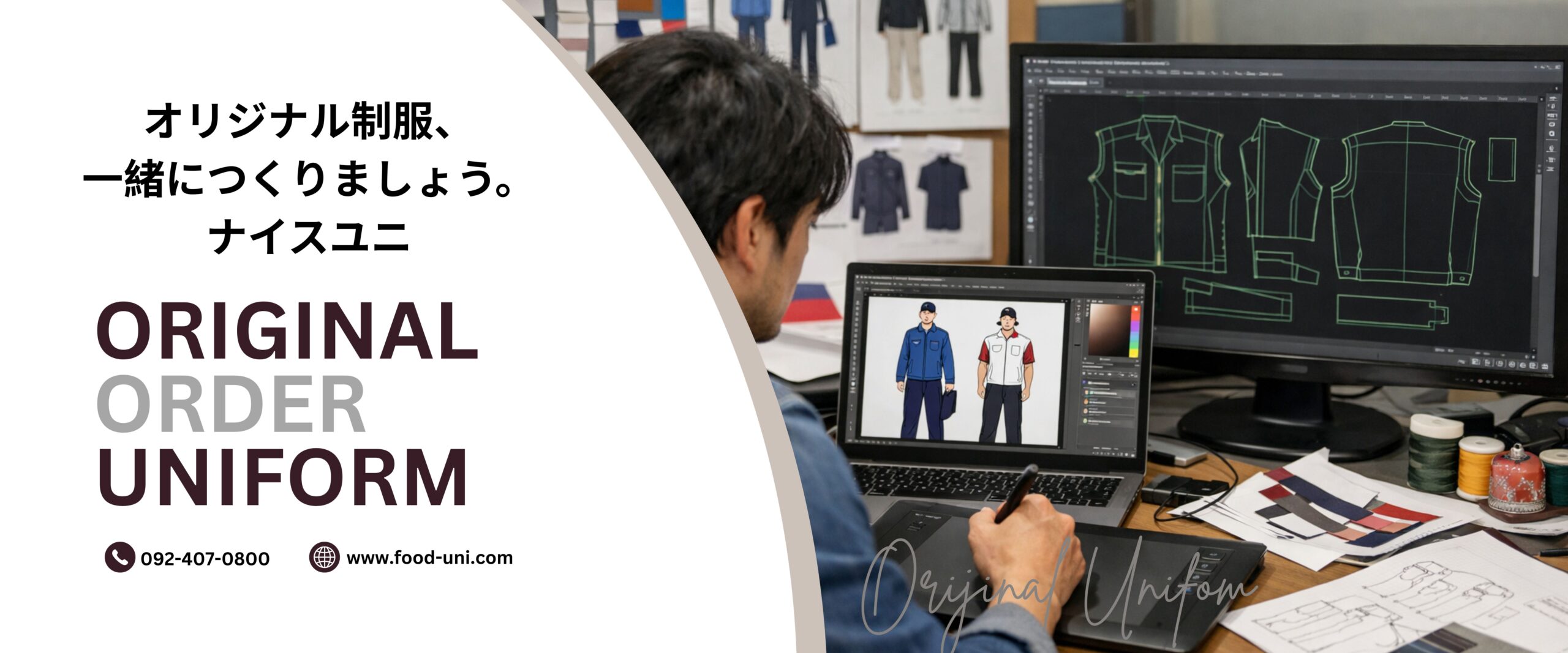 業務用のオリジナルオーダーユニフォームを作ろう。