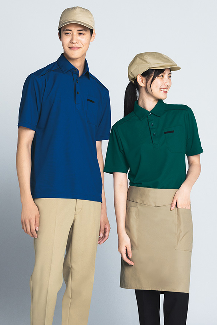 動きやすいポロシャツでコーディネート