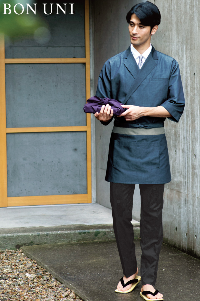 和食店×和モダン×デニム風和テーラードシャツでコーディネート