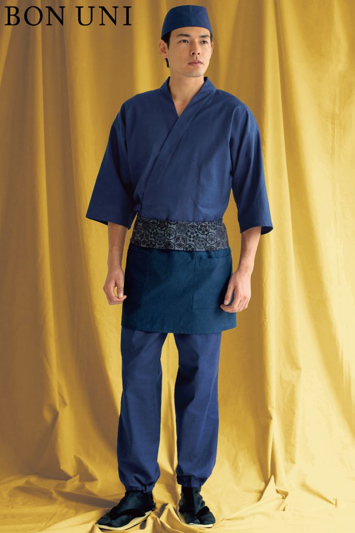 和食店×高級×紺ネイビーの作務衣スタイル