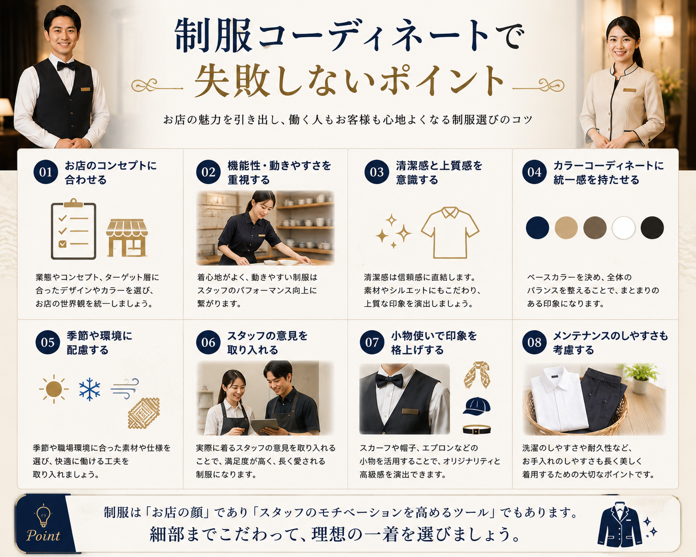 制服コーディネートで失敗しないポイント