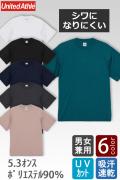 【飲食店販売店制服】Tシャツ(男女兼用)ポリ90%5.3オンス　シワになりにくい