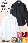長袖・形態安定★高機能ボタンダウンシャツ【女性用】高級感のあるシャドーストライプ