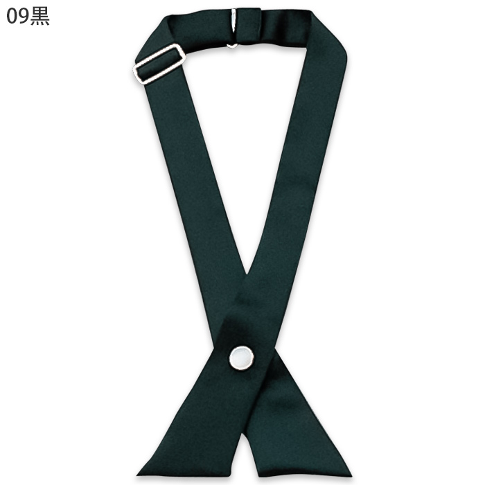 【飲食店販売店制服】クロスタイ2色【女性用】ベーシックなエンジ・黒のカラー展開 色