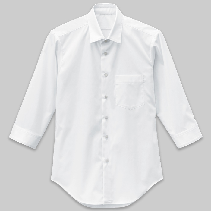 SSSサイズ～6Lサイズ 透けない高ストレッチシャツ　色画像