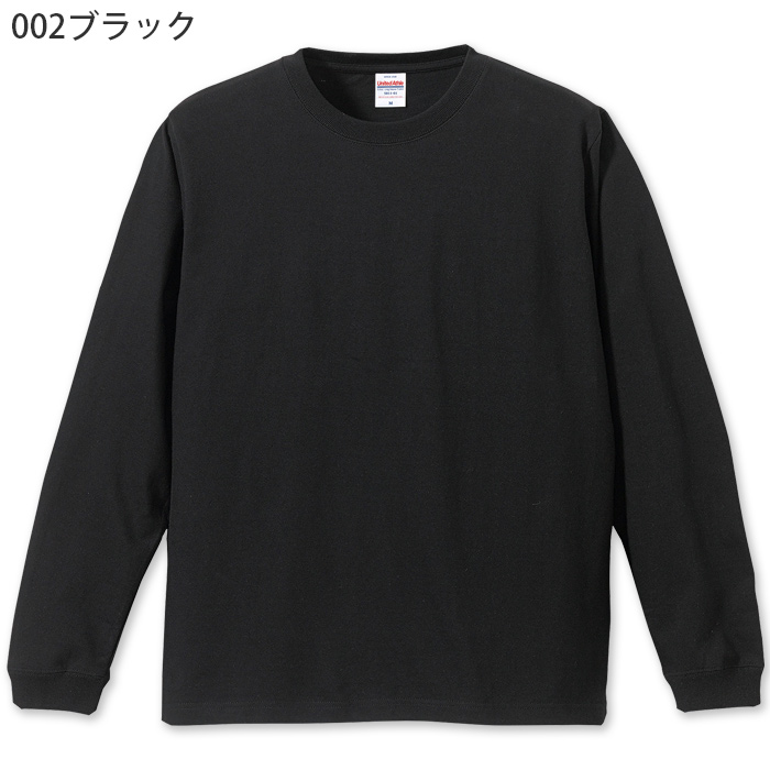 5.6オンス 長袖Tシャツ(男女兼用)袖リブ 綿100%定番の厚さ　色