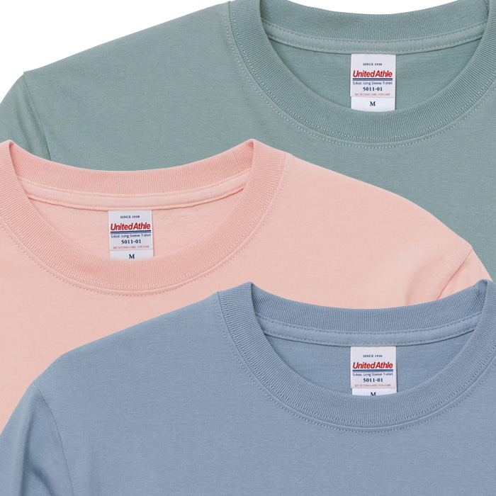 5.6オンス 長袖Tシャツ(男女兼用)袖リブ 綿100%定番の厚さ　スペック