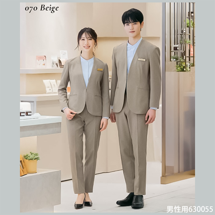 【飲食店販売店制服】レディースノーカラージャケット【女性用5~23号】軽量・タテにもヨコにも伸びるストレッチ　スペック