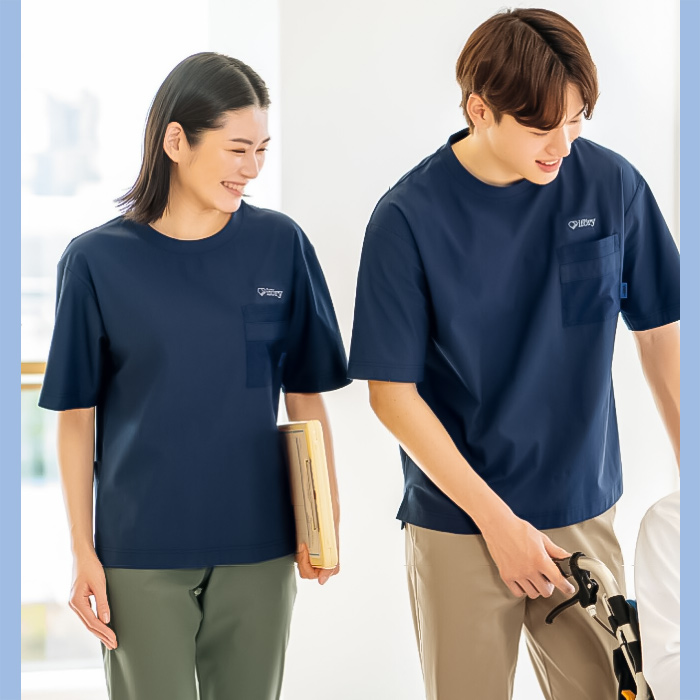 高機能Tシャツ5色【兼用】ポリ100%　ゆったりシルエット　収納力プラス　スペック