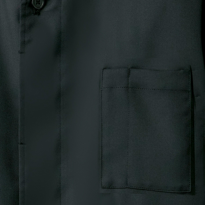 五分袖コックシャツ【男女兼用SS～5L】透けにくいストレッチ素材　スペック