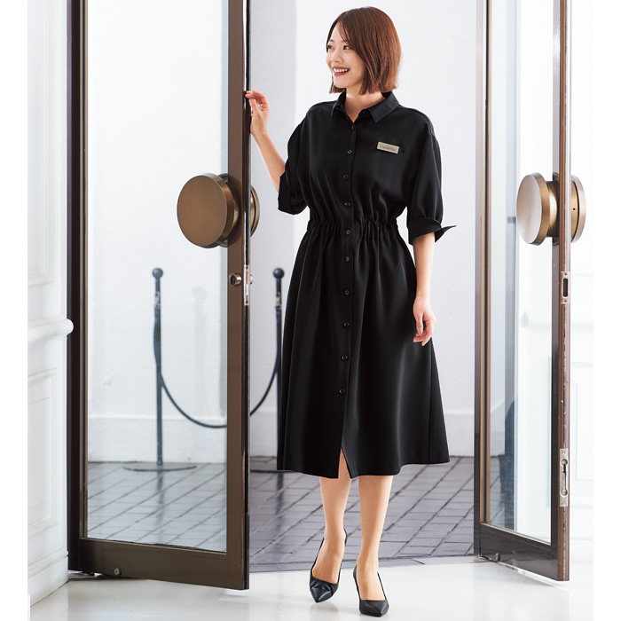 【化粧品販売・ビューティー系サロン制服】　ナチュラル&エフォートレス愛されワンピース2色　色