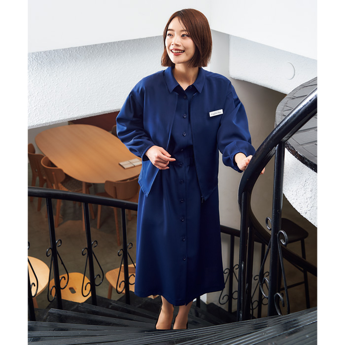 【化粧品販売・ビューティー系サロン制服】　ナチュラル&エフォートレス愛されワンピース2色　色