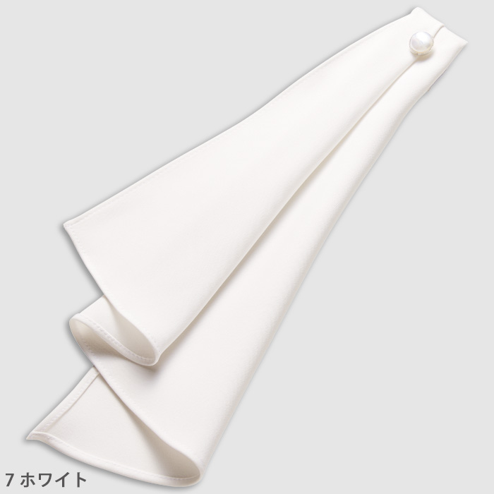 【ホテル飲食店受付・販売店制服】クリップ付きワンタッチスカーフタイ3色　パール調ボタンが上品　色