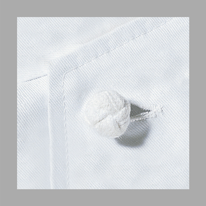 綿ポリ(ライトツイル)薄手で軽量涼感　長袖コックコート【兼用・SS～6L】　詳細画像