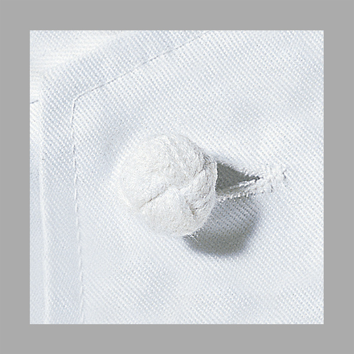綿ポリ(ツイル)中厚地で扱いやすい　七分袖コックコート【兼用・S～6L】　詳細画像