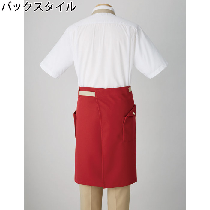 【飲食店販売店制服】　胸あて・腰下　2WAYエプロン【15色】兼用　防脱色・非フッ素撥水　スペック