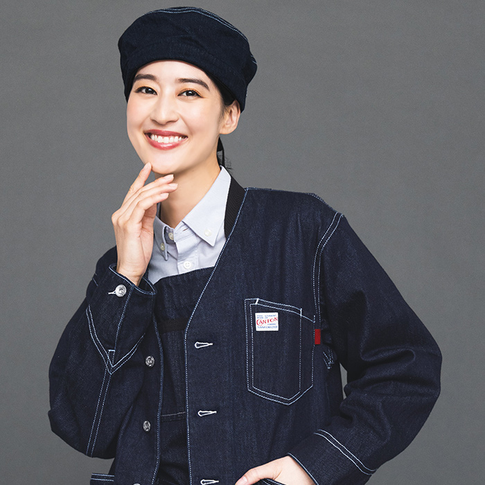 【飲食店販売店制服】CANTON ベレー帽【兼用M/Lサイズ】　国産ジャパンデニム　モデル