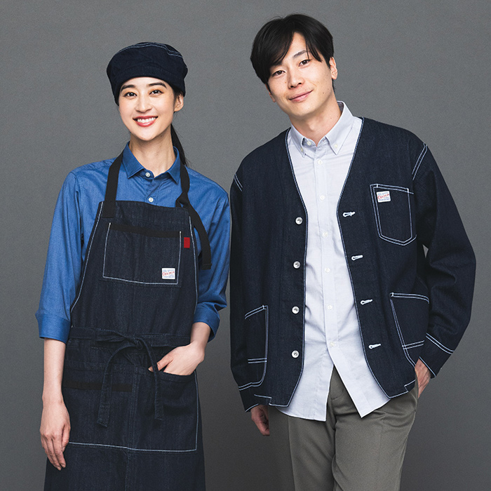 【飲食店販売店制服】CANTON ベレー帽【兼用M/Lサイズ】　国産ジャパンデニム　モデル