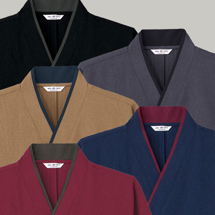 【飲食店販売店制服】甚平ジンベイ　【5色】兼用　ポリ100%シワになりにくくお手入れ簡単　スペック