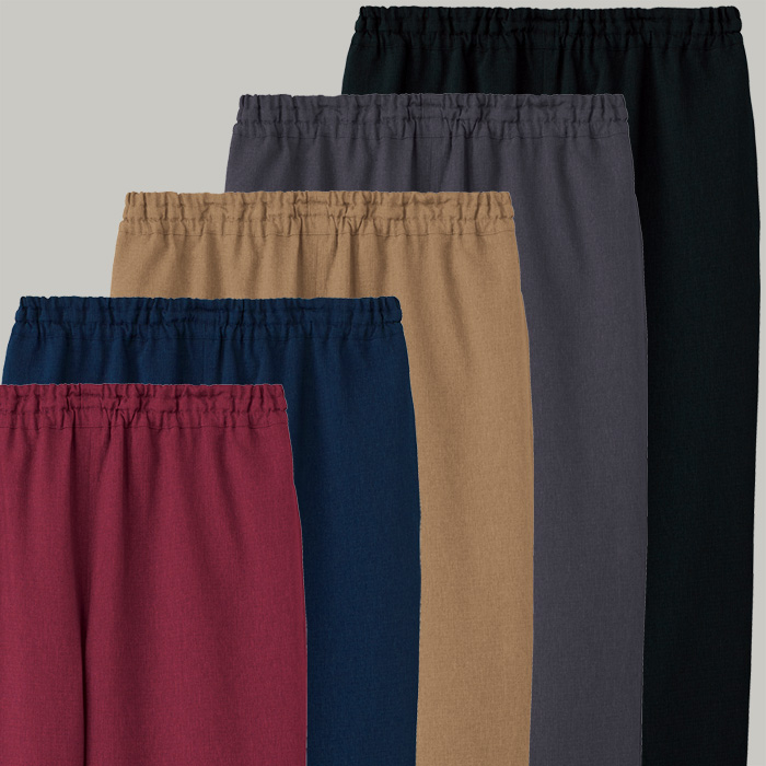 【飲食店販売店制服】甚平ジンベイパンツ　【5色】兼用　ポリ100%シワになりにくくお手入れ簡単　スペック