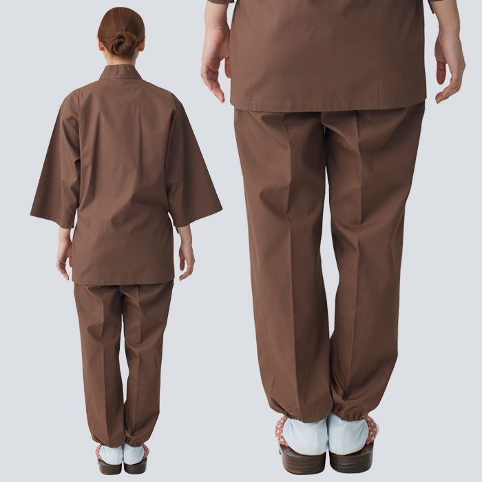 【飲食店販売店制服】綿の爽やかな風合い 寂光ジンベイパンツ【兼用】日本製 抗菌防臭・制電加工 1年中快適な着心地　モデル