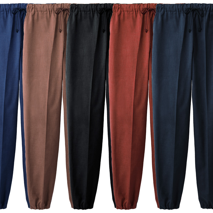 【飲食店販売店制服】綿の爽やかな風合い 寂光ジンベイパンツ【兼用】日本製 抗菌防臭・制電加工 1年中快適な着心地　スペック