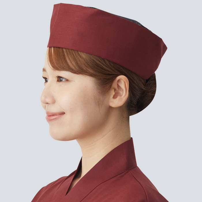 【飲食店販売店制服】清涼 天メッシュ 和帽子【兼用S~LL】日本製 汗をかく夏場でも通気性・抗菌防臭効果で快適　モデル
