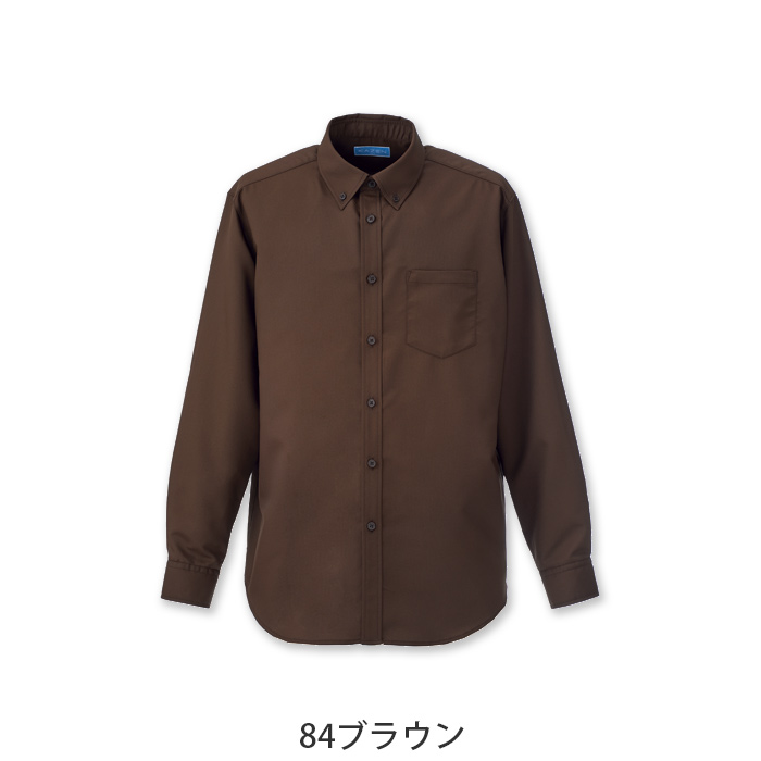 長袖ボタンダウンシャツ5色【兼用】ポリ100%軽い涼しいシワになりにくい　色