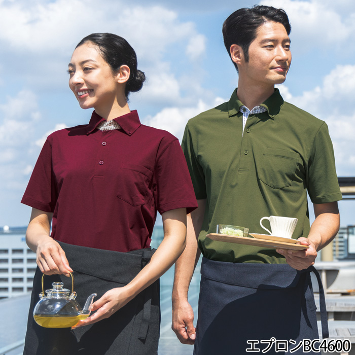 【飲食店販売店制服】 360度ストレッチ ポロシャツ6色 【兼用】吸水速乾・型崩れしにくい　スペック