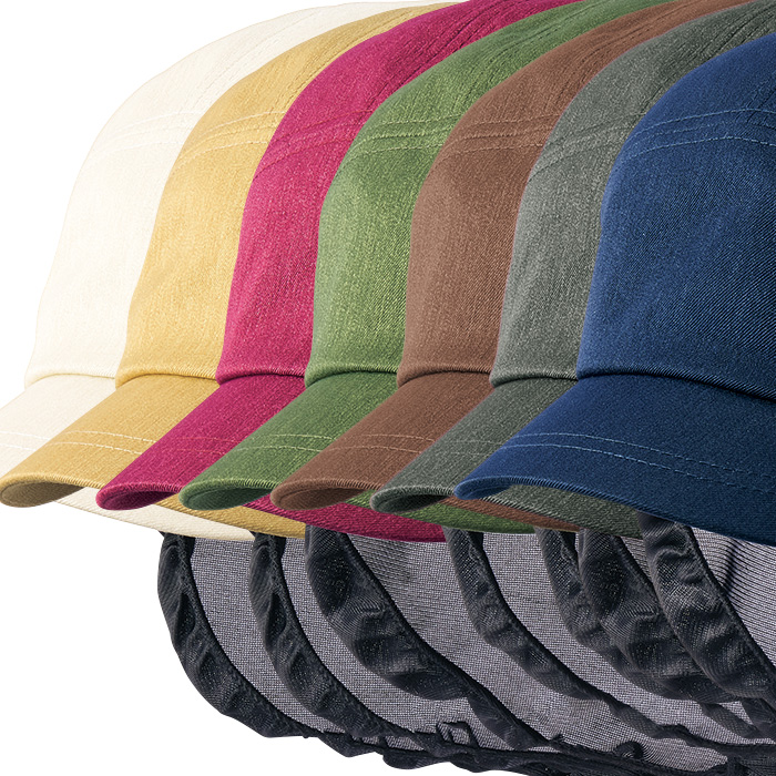 飲食店販売店制服　野菜や植物から染めた色　ネット付キャップ【7色】環境にも人の目にも優しい　スペック