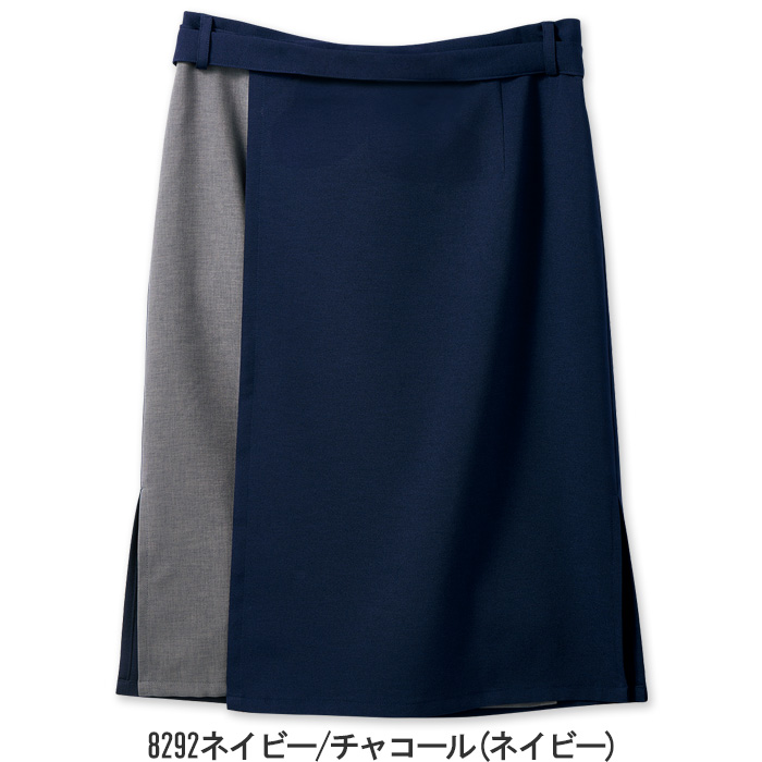 紡ぐ衣 腰下ミドル丈エプロン【兼用M/L】配色がアクセント 色