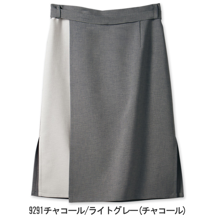 紡ぐ衣 腰下ミドル丈エプロン【兼用M/L】配色がアクセント 色