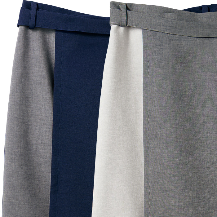 紡ぐ衣 腰下ミドル丈エプロン【兼用M/L】配色がアクセント スペック